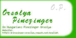 orsolya pinczinger business card